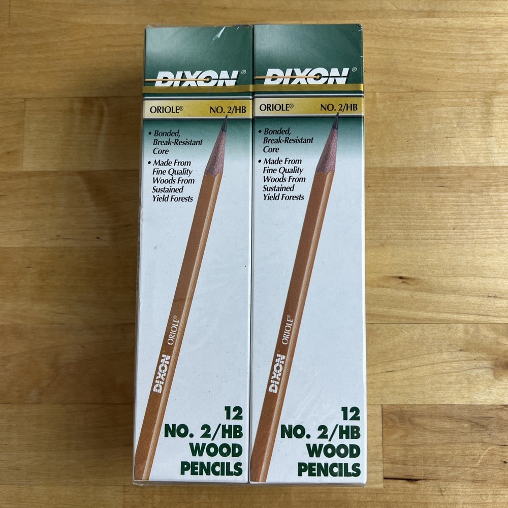 Lot Of 72 (6 Boxes) Dixon Oriole Pencils NO. 2/HB Wood 287-2 USA NIB New in Box